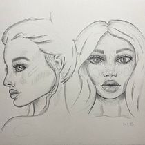 My project in Portrait Sketchbooking: Explore the Human Face course. Un progetto di Bozzetti, Disegno, Disegno di ritratti, Disegno artistico e Sketchbook di katquinn - 18.01.2022