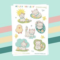 Majsi the cat - My project in Kawaii Illustration: Create Charming Characters course. Projekt z dziedziny Trad, c, jna ilustracja, Projektowanie postaci i Manga użytkownika Eva Lundberg - 18.01.2022