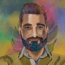My project in Illustrated Portraits with Procreate course. Ilustração tradicional, Ilustração vetorial, Ilustração digital, e Desenho de retrato projeto de Lenky Novak - 16.01.2022