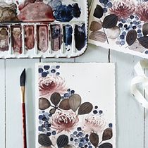 My project in Artistic Floral Watercolor: Connect with Nature course. Traditional illustration, Painting, Watercolor Painting, and Botanical Illustration project by Anna Jane - 01.11.2022