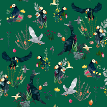 Mon projet du cours : Illustration numérique de motifs inspirés de la faune et la flore. Un progetto di Illustrazione tradizionale, Pattern design, Disegno, Illustrazione digitale e Illustrazione botanica di Maïlys Ferron - 10.05.2022