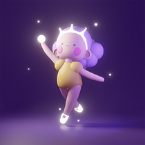 My project in Kawaii Character Creation in 3D with Blender  course. Un projet de Illustration traditionnelle, Conception de personnages, Illustration numérique, Modélisation 3D , et Manga de Марина Яценко - 19.01.2022