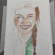 Mi Proyecto del curso: Retrato en acuarela a partir de una fotografía. Traditional illustration, Watercolor Painting, and Portrait Drawing project by Mercedes González - 01.19.2022