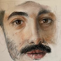 My project in Realistic Chalk Pastel Portraits course. Traditional illustration, Fine Arts, Drawing, Portrait Drawing, and Realistic Drawing project by Marì Romano - 01.19.2022