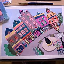 Mi Proyecto del curso: Sketchbook pictórico en gouache. Un progetto di Illustrazione tradizionale, Bozzetti, Disegno, Illustrazione architettonica, Sketchbook e Pittura gouache di Andreah Sucre Bello - 19.01.2022
