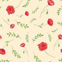 Estampado con amapolas de acuarela.. Ilustração tradicional, Br, ing e Identidade, Design gráfico, Pattern Design, Design de moda e Ilustração botânica projeto de Maria del Hoyo - 20.01.2022