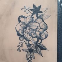 Meu projeto do curso: Tatuagem botânica com pontilhismo. Projekt z dziedziny Trad, c, jna ilustracja, Projektowanie tatuaż, R i sunek botaniczn użytkownika Cheila Pires - 20.01.2022