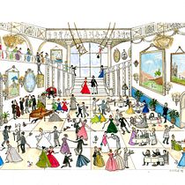 Mi Proyecto del curso: THE BALL . Un progetto di Illustrazione tradizionale, Bozzetti, Disegno, Pittura ad acquerello, Sketchbook, Illustrazione con inchiostro e Disegno a matita di Irina Naranjo - 20.01.2022