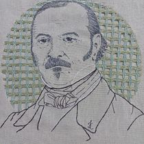Meu projeto do curso: Criação de retratos bordados. Un projet de Broderie , et Design textile de flaviartesecoprodutos - 21.01.2022