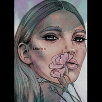My project in Illustrated Portraits with Procreate course. Ilustração tradicional, Ilustração vetorial, Ilustração digital, e Desenho de retrato projeto de lenira.gorbunova - 22.01.2022