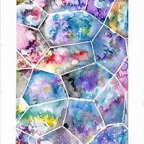 Galaxia- proyecto final. Traditional illustration, Fine Arts, Painting, and Watercolor Painting project by Ceci Paola Mtz - 01.22.2022