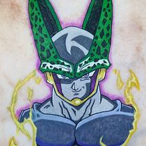 Celula de Dragon Ball Z en piel de cerdo. Tattoo Design project by Jose Antonio Martinez Rubio - 01.20.2022