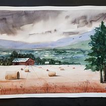 My project in Watercolor Landscapes: Experimental Tools and Techniques course. Projekt z dziedziny  Sztuki piękne,  Malarstwo i Malowanie akwarelą użytkownika Signe Soonberg - 22.01.2022