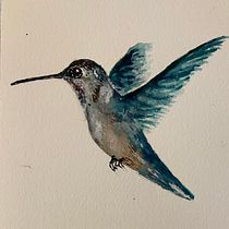 Hummingbird . Traditional illustration, Watercolor Painting, and Naturalistic Illustration project by Kirsten Steward - 01.22.2022
