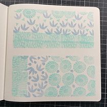 My project in Sketchbooking with Handmade Stamps course. Traditional illustration, Pattern Design, Printing, Sketchbook, and Engraving project by Stefanie von Hösslin - 01.23.2022