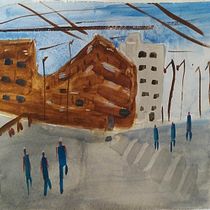 Mi Proyecto del curso: Paisajes urbanos en acuarela Ein Projekt aus dem Bereich Bildende Künste, Aquarellmalerei und Architektonische Illustration von Gloria Candioti - 22.01.2022