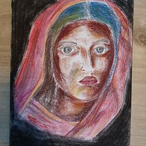 My project in Expressive Portrait Drawing with Soft Pastels course. Traditional illustration, Fine Arts, Drawing, Portrait Drawing, and Artistic Drawing project by Abhishek Chakraborty - 01.23.2022