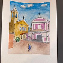 Mijn project van de cursus: Een reisschetsboekje maken met aquarel. Traditional illustration, Watercolor Painting, Architectural Illustration, and Sketchbook project by willeke_franssen - 01.23.2022