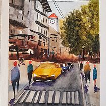 Mi Proyecto del curso: Paisajes urbanos en acuarela Ein Projekt aus dem Bereich Bildende Künste, Aquarellmalerei und Architektonische Illustration von Pachi Emdi - 22.03.2021