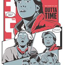  Ilustração vetorial Back to the Future . Un proyecto de Ilustración vectorial, Diseño de carteles e Ilustración digital de nadine_megier - 24.01.2022