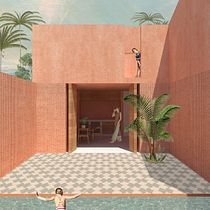 Mi Proyecto del curso: Representación gráfica de proyectos arquitectónicos. Un projet de Architecture, Design graphique, Architecture d'intérieur, Design d'intérieur, Pa, sagisme, Collage, Architecture numérique et Illustration architecturale de violetasansano - 23.01.2022