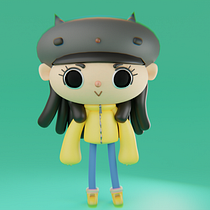 My project in Kawaii Character Creation in 3D with Blender  course Ein Projekt aus dem Bereich Traditionelle Illustration, Design von Figuren, Digitale Illustration, 3-D-Modellierung und Manga von creahimeee - 24.01.2022