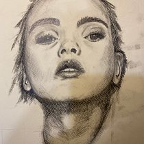 Mi Proyecto del curso: Retrato artístico al carboncillo: creando atmósferas. Ilustração tradicional, Artes plásticas, Desenho, Desenho de retrato, Desenho realista, e Desenho artístico projeto de Gabriel Rodriguez Nuñez - 24.01.2022