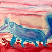 Marta's fantasy. Design, Traditional illustration, Fine Arts, Painting, Creativit, Creating with Kids, and Sketchbook project by 56ytvg6gm9 - 01.24.2022