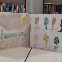 Mi Proyecto del curso: Ilustración creativa: juega con materiales inesperados . Traditional illustration, Fine Arts, Painting, Creativit, and Sketchbook project by Gloria Candioti - 01.24.2022