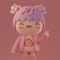 Mi Proyecto del curso: Creación de personajes kawaii en 3D con Blender  Ein Projekt aus dem Bereich Traditionelle Illustration, Design von Figuren, Digitale Illustration, 3-D-Modellierung und Manga von Nath Gonzalez - 24.01.2022