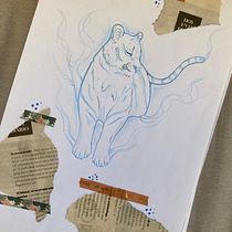 Mi Proyecto del curso: Ilustración de animales: dibuja la vida salvaje en tu sketchbook. Traditional illustration, Collage, Sketchbook, and Naturalistic Illustration project by blancadelprado77 - 02.02.2024