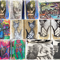 Monachos y garabatos. Fine Arts, Sketching, Creativit, Drawing, Sketchbook, and Traditional illustration project by Felipe Angel Campo - 01.25.2022