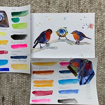 Mein Kursprojekt: Illustriere Vögel mit expressiven Aquarelltechniken. Traditional illustration, Watercolor Painting, Realistic Drawing, and Naturalistic Illustration project by Maja - 01.25.2022