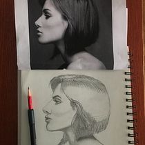 Mon projet du cours : Carnet de portraits : explorez le visage humain. Un proyecto de Bocetado, Dibujo, Dibujo de Retrato, Dibujo artístico y Sketchbook de Patrick - 25.01.2022