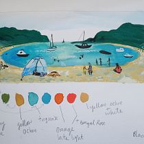 My project in Pictorial Sketchbook with Gouache course. Un progetto di Illustrazione tradizionale, Bozzetti, Disegno, Illustrazione architettonica, Sketchbook e Pittura gouache di Sophie Kamlish - 25.01.2022