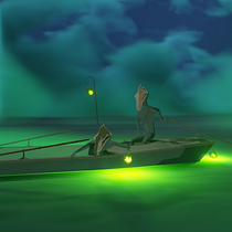 River Styx Dogling -Low Poly Model with Toon Shading Ein Projekt aus dem Bereich 3D, 3-D-Modellierung, Videospiele, Design von 3-D-Figuren, Design für Videospiele und Design von Figuren von Connor - 23.01.2022