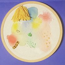Mi Proyecto del curso: Técnicas básicas de bordado y acuarela. Painting, Watercolor Painting, Embroider, and Textile Design project by Flavia Ramos - 01.24.2022