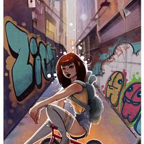 My project in Powerful Female Characters: Illustrating Confidence and Diversity course. Traditional illustration, Painting, Digital Illustration, Digital Drawing, and Digital Painting project by Liz H - 01.26.2022
