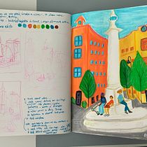 My project in Pictorial Sketchbook with Gouache course. Un progetto di Illustrazione tradizionale, Bozzetti, Disegno, Illustrazione architettonica, Sketchbook e Pittura gouache di Trena - 26.01.2022
