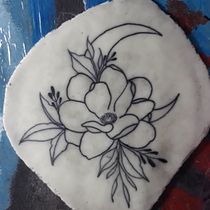Meu projeto do curso: Tatuagem botânica com pontilhismo. Projekt z dziedziny Trad, c, jna ilustracja, Projektowanie tatuaż, R i sunek botaniczn użytkownika Thayná Ilha Vaz - 25.01.2022