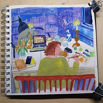 My project in Exploratory Sketchbook: Find Your Drawing Style course. Ilustração tradicional, Esboçado, Criatividade, Desenho, Pintura em aquarela, Sketchbook, e Pintura guache projeto de regnsang - 29.01.2022