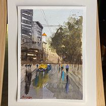 Mi Proyecto del curso: Paisajes urbanos en acuarela. Un progetto di Belle arti, Pittura ad acquerello e Illustrazione architettonica di monicaroldan24 - 26.01.2022
