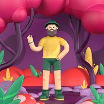 My project in Cinema 4D: Bring Playful 3D Illustrations to Life course Ein Projekt aus dem Bereich Traditionelle Illustration, 3D, Digitale Illustration und 3-D-Modellierung von Алексей Ионов - 27.01.2022
