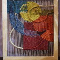 Mon projet du cours : Création de tapisserie contemporaine. Un proyecto de Artesanía, Interiorismo, Tejido, Telar y Diseño textil de Fabienne Chanteau - 20.01.2022