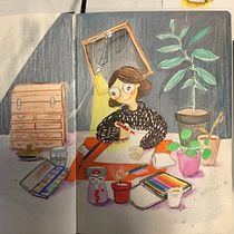  Het schetsboek: my Creative world. Traditional illustration, Sketching, Creativit, Drawing, Watercolor Painting, Children's Illustration, Sketchbook, and Gouache Painting project by Griet - 01.27.2022