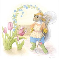 My project in Animal Characters in Watercolor for Children’s Books course. Traditional illustration, Fine Arts, Painting, Drawing, Watercolor Painting, Children's Illustration, and Narrative project by Sr. Mary Joseph Peterson - 01.27.2022