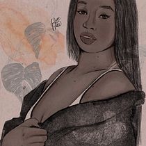 Meu projeto do curso: Retrato Ilustrado com Procreate. Ilustração tradicional, Ilustração vetorial, Ilustração digital, e Desenho de retrato projeto de Juliana Romão - 02.02.2022