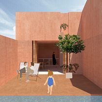 Mi Proyecto del curso: Representación gráfica de proyectos arquitectónicos. Un projet de Architecture, Design graphique, Architecture d'intérieur, Design d'intérieur, Pa, sagisme, Collage, Architecture numérique et Illustration architecturale de Cami Lancellotti - 27.01.2022