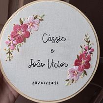 Meu projeto do curso: Técnicas básicas para bordado de letras. Un projet de Broderie , et Design textile de Virginia Silveira - 27.01.2022