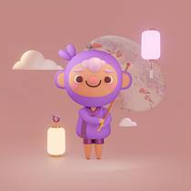 My cute ninja Ein Projekt aus dem Bereich Traditionelle Illustration, Design von Figuren, Digitale Illustration, 3-D-Modellierung und Manga von iredavila - 27.01.2022